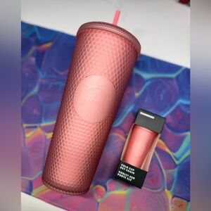 Pink Lemonade Studded Starbucks 24 oz Tumbler w Keychain - 2022 Release